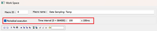 Periodical execution enabled in Macro
