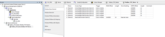 Modbus Slave Channel